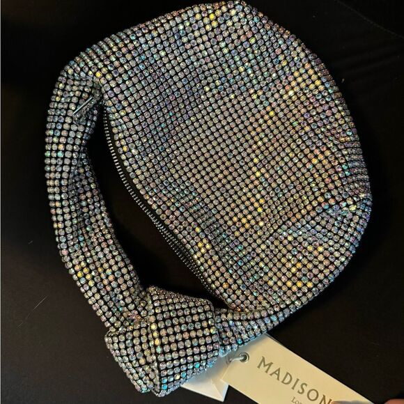 Rhinestones Crystal Clutch Evening Bag MULTI CRYSTAL TOP HANDLE BAG - Picture 8 of 8